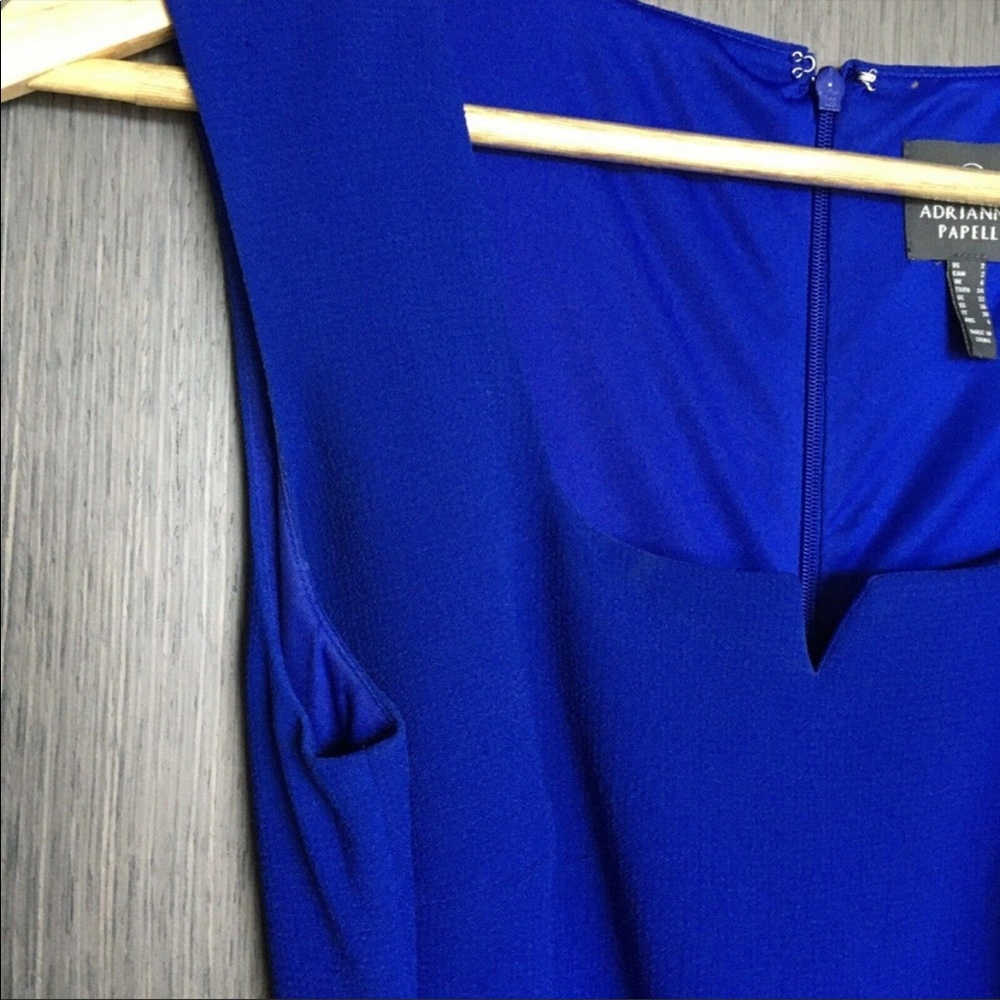 Cobalt Blue Adrianna Papell Midi Dress - Picture 9 of 11